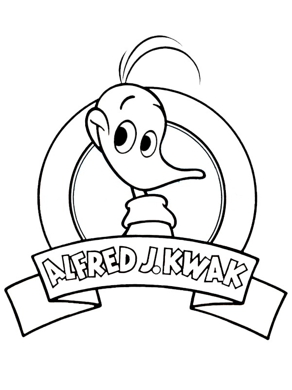 Alfred Jodokus Kwak Coloring page Alfred Jodokus Kwak Coloring page