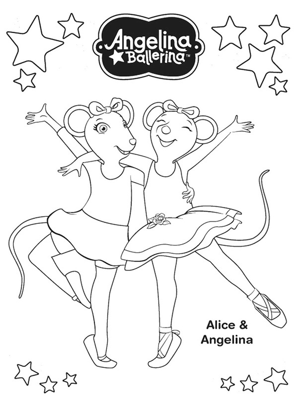 Alice and Angelina Coloring page