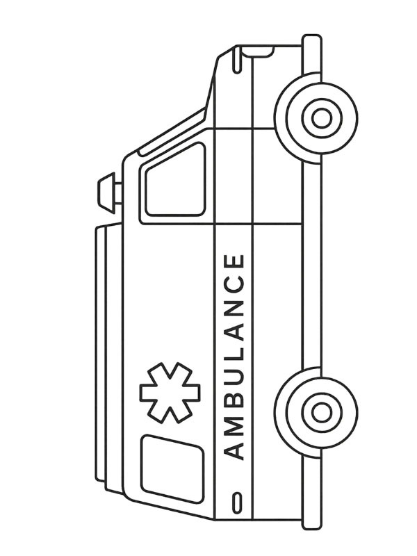 Ambulance for toddlers Coloring page Ambulance for toddlers Coloring page