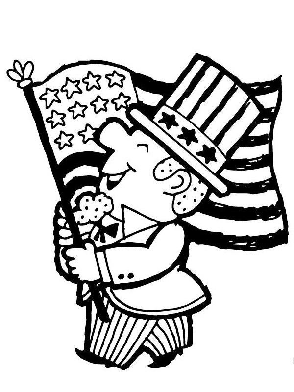 America independance day 4th of july Coloring page