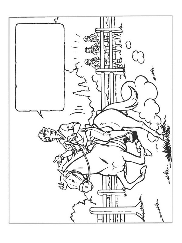 Horse back riding Amika Coloring page