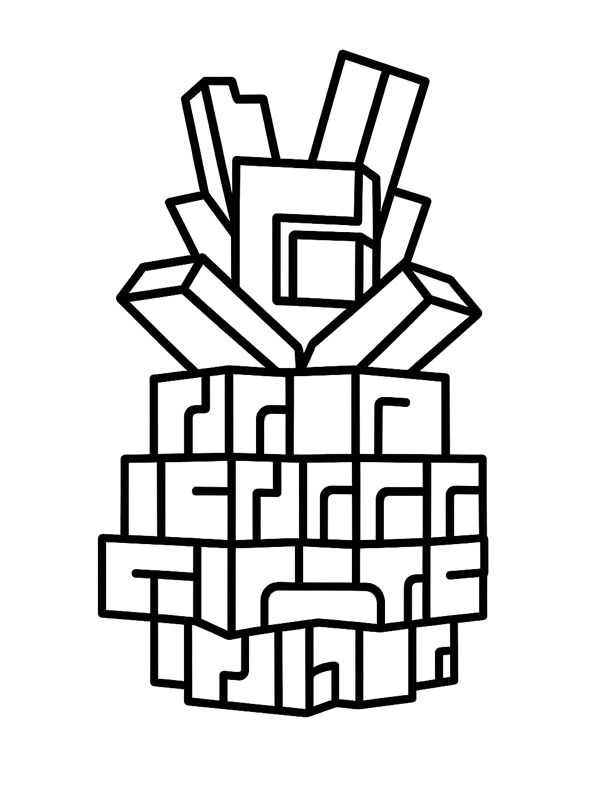 Pineapple (Grow a garden) Coloring page Pineapple (Grow a garden) Coloring page