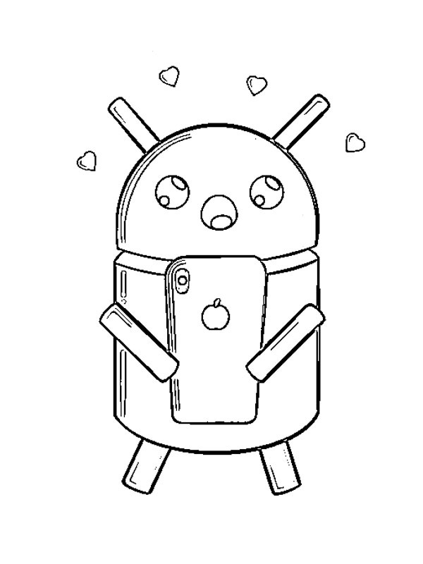 Android Robot Coloring page