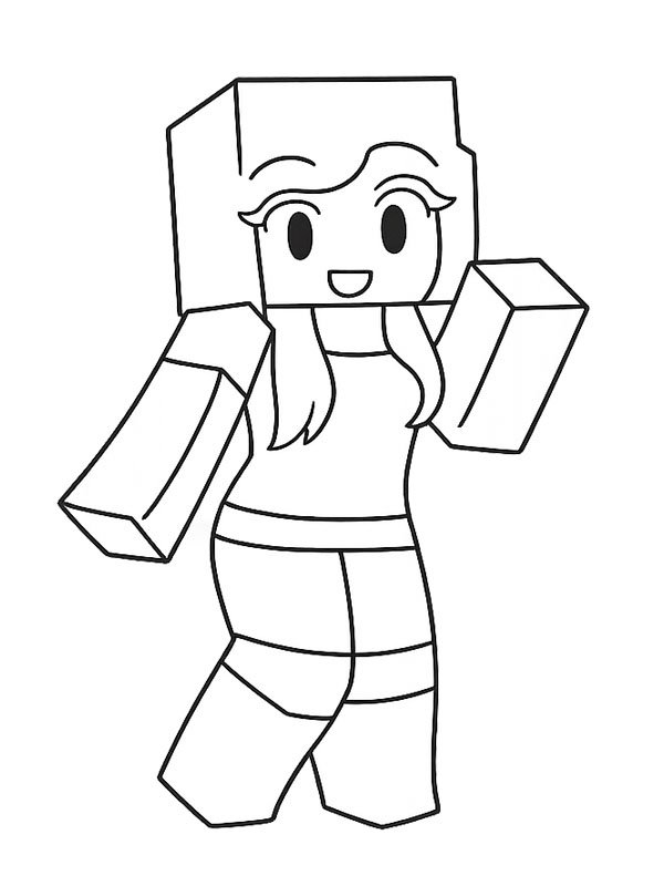 Aphmau (Minecraft) Coloring page