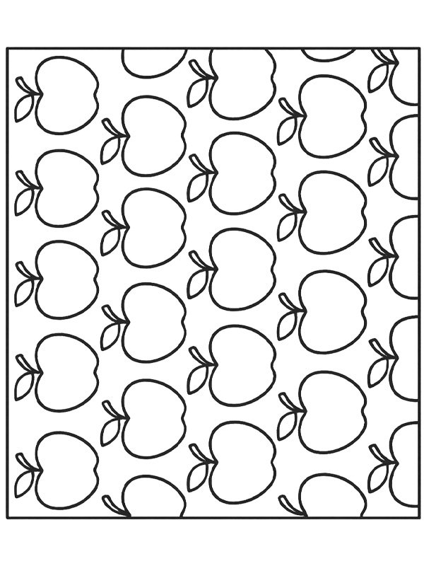 Apple pattern Coloring page