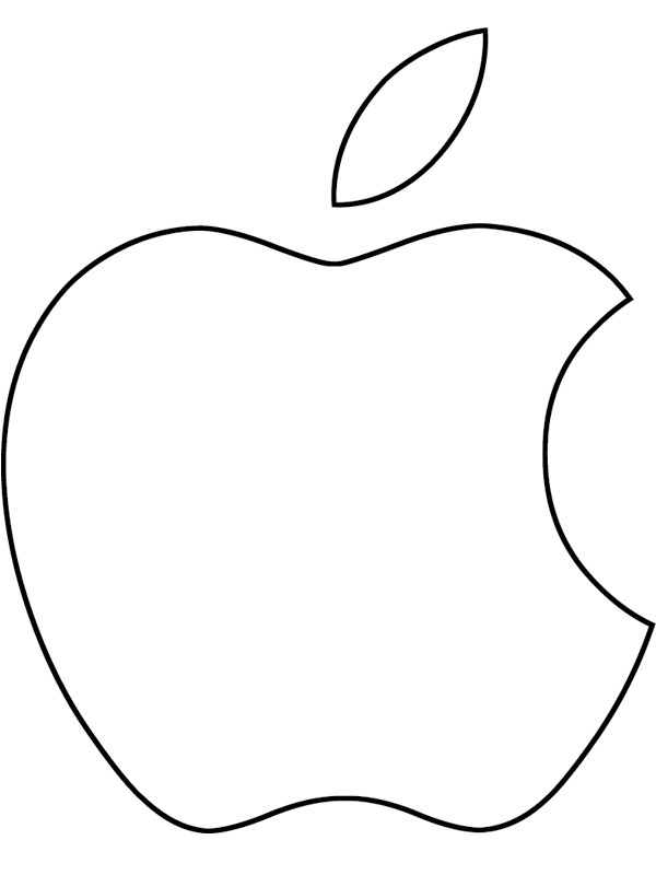Apple Logo Coloring Page - Funny Coloring Pages