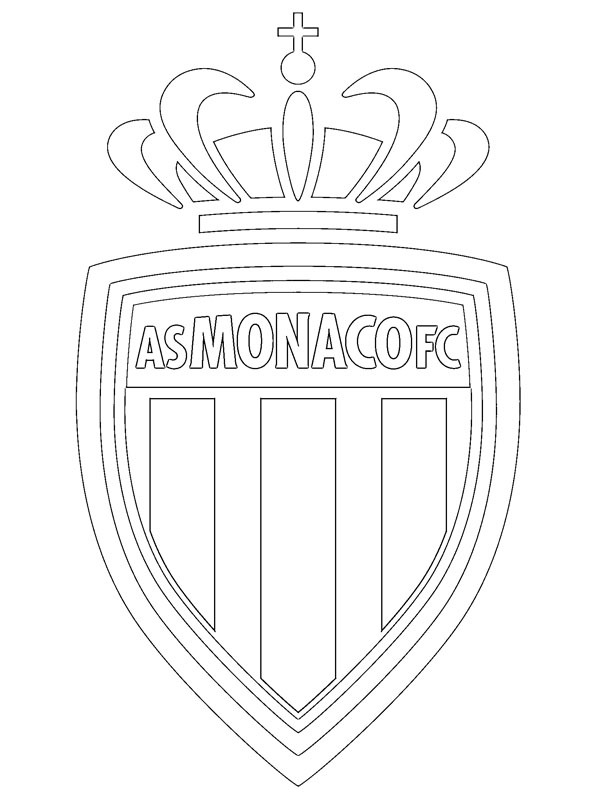AS Monaco FC Coloring page AS Monaco FC Coloring page