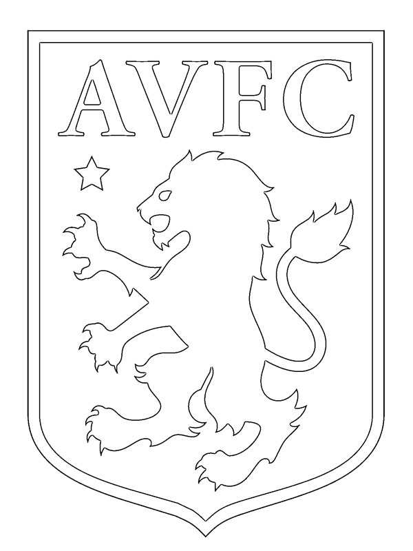 Aston Villa FC Coloring Page Funny Coloring Pages