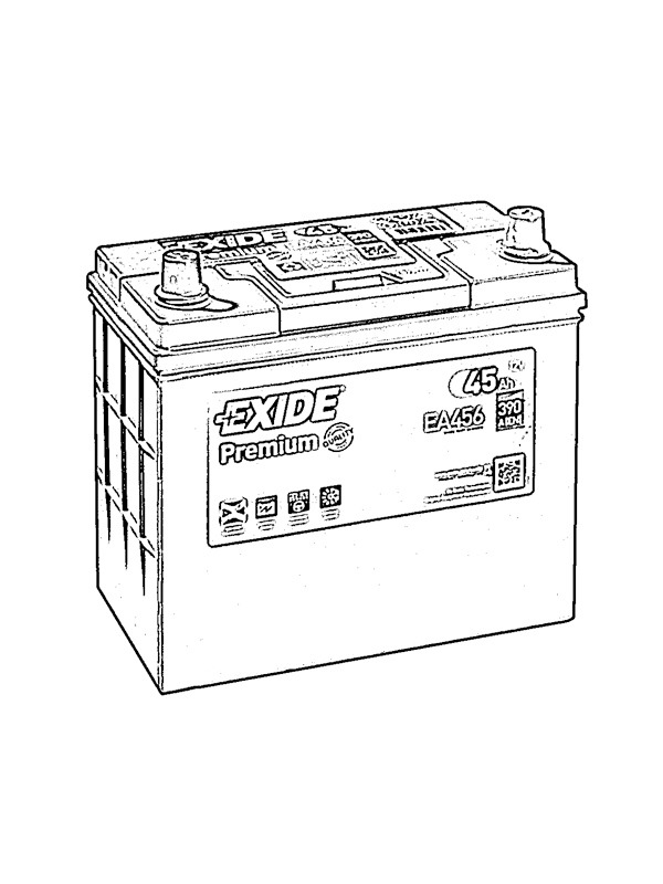 Car battery Coloring page