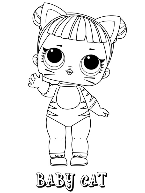 Baby Cat Coloring page