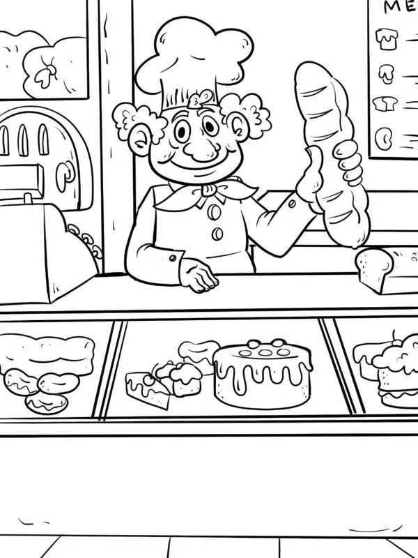 Baker Coloring page