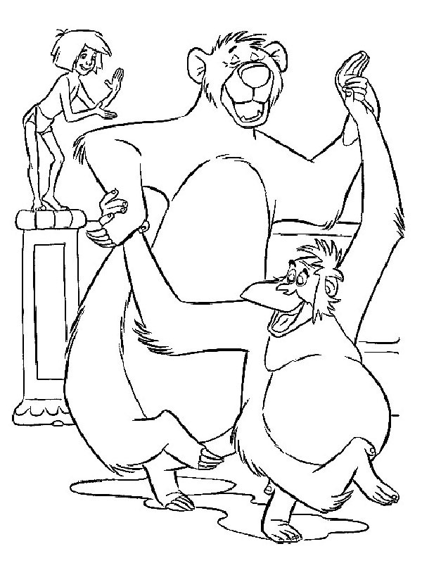 jungle book baloo coloring pages