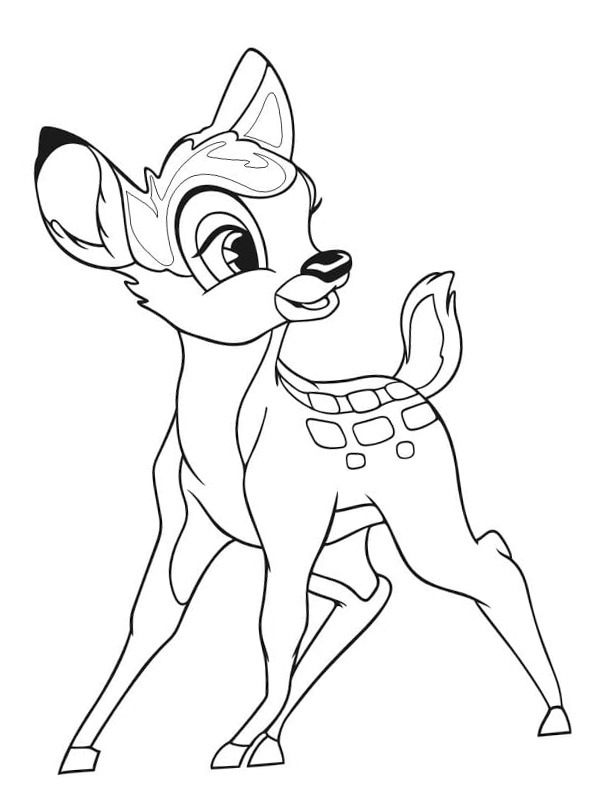 Bambi Coloring Page - Funny Coloring Pages