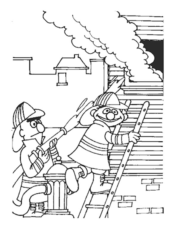 Fireman Bert Coloring page