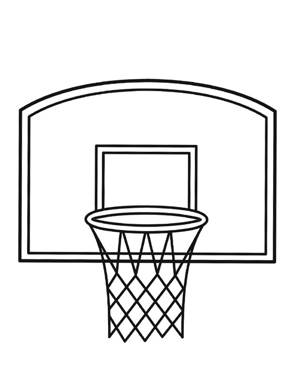 Basketball backboard Coloring page Basketball backboard Coloring page