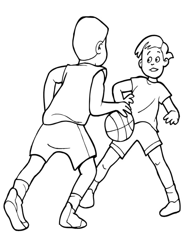 Basketball players Coloring page