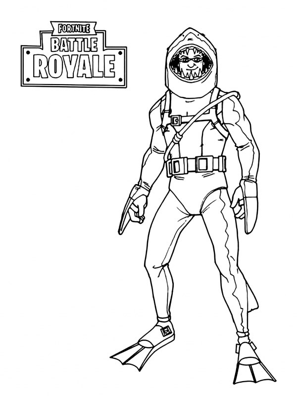 Battle Royale Fortnite Coloring page