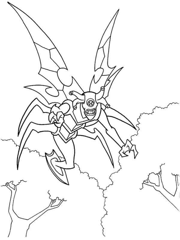 ben 10 stinkfly Coloring page