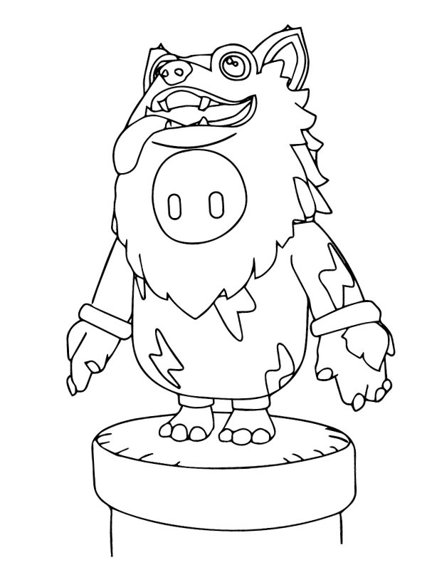 Big Bad Skin Fall Guys Coloring page Big Bad Skin Fall Guys Coloring page