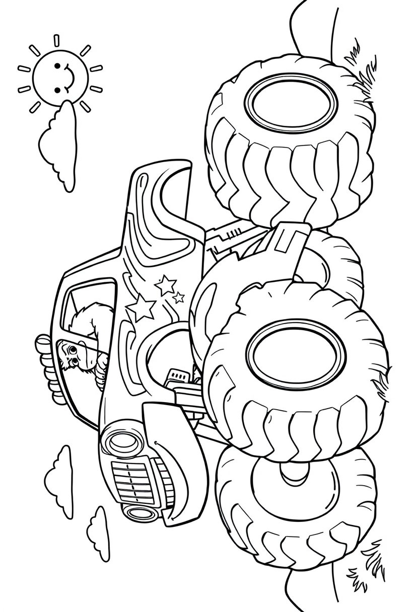 Bigfoot Monstertruck Coloring page Bigfoot Monstertruck Coloring page