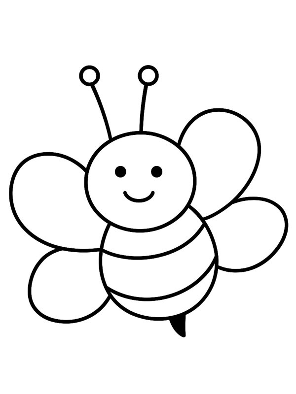 Bee for toddlers Coloring page