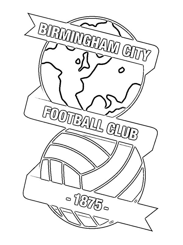 Birmingham City FC Coloring page Birmingham City FC Coloring page