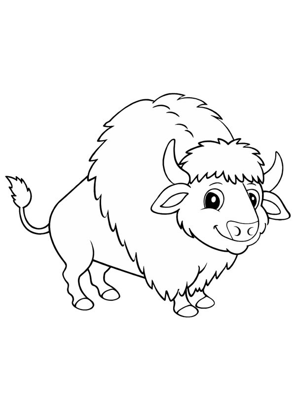 Bison Coloring page