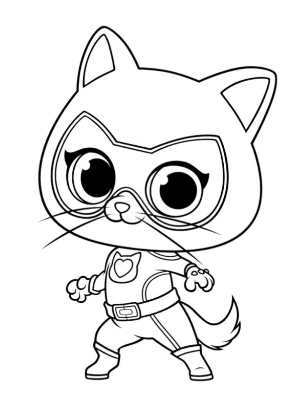 Bitsy (SuperKitties) Coloring page Bitsy (SuperKitties) Coloring page