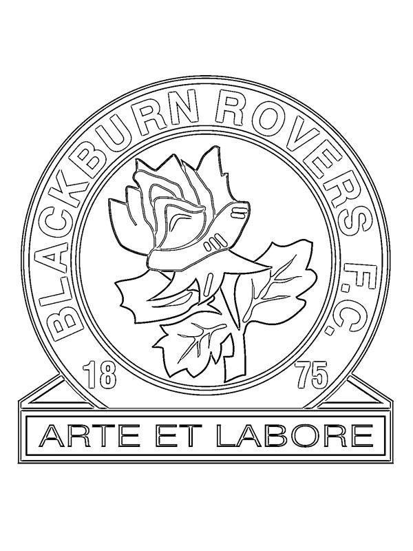 Blackburn Rovers FC Coloring page Blackburn Rovers FC Coloring page