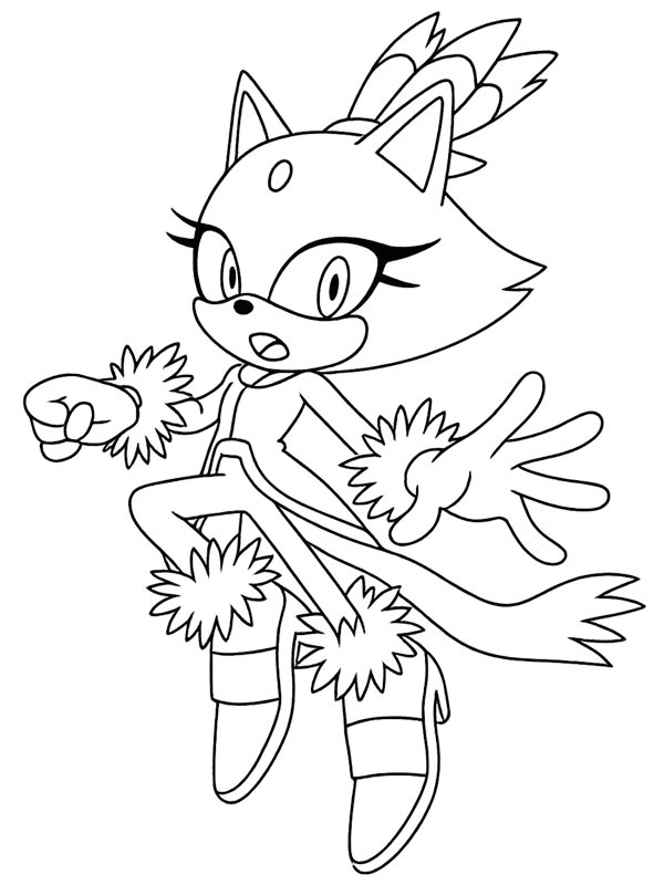 Blaze the Cat Coloring page Blaze the Cat Coloring page