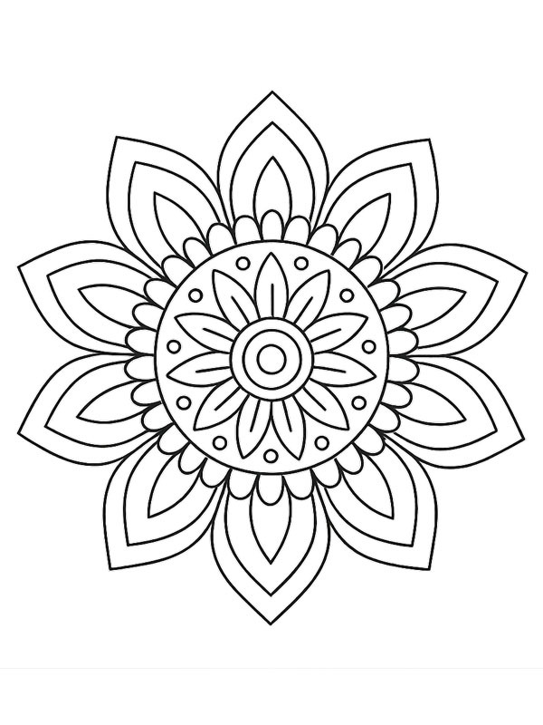 Flower mandala Coloring page