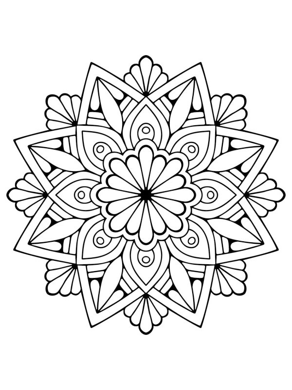 floral mandala Coloring page