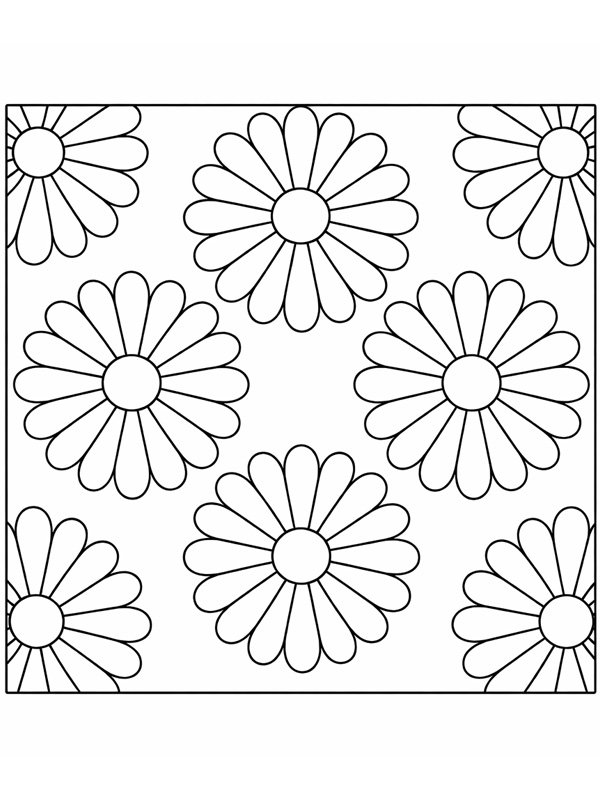 Flower pattern Coloring page