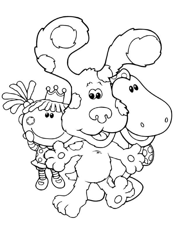 Blue and his friends Coloring page Blue and his friends Coloring page