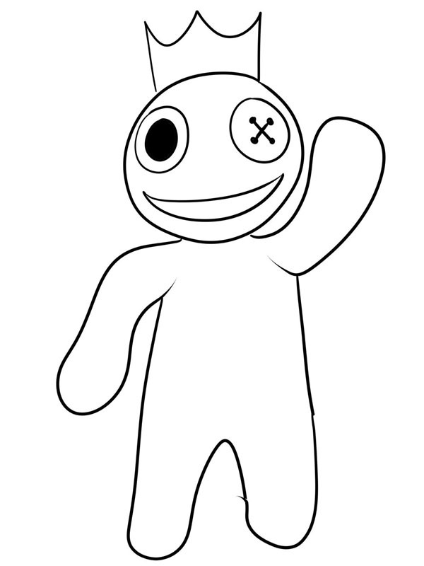 Blue Rainbow Friends Coloring Pages Printable for Free Download