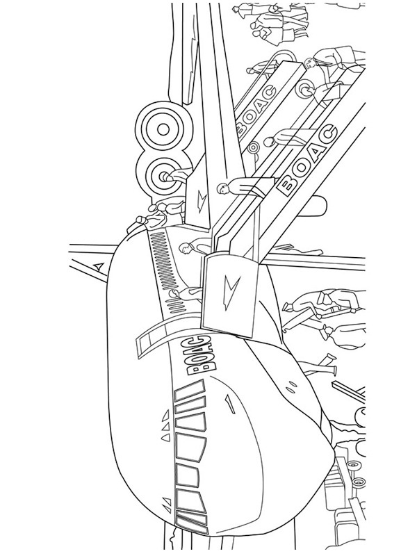 BOAC airplane Coloring page