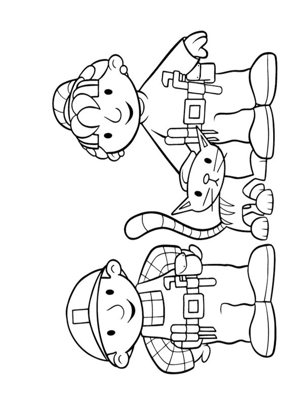 Bob the Builder, Wendy and Pilchard Coloring page