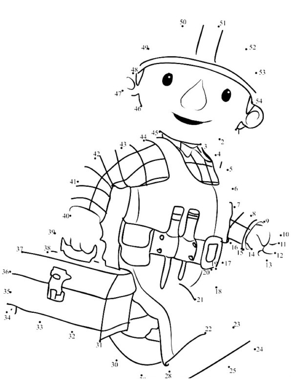 Bob the builder dot connecting Coloring page