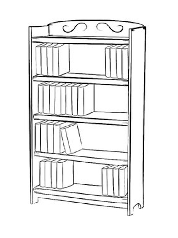 Bookcase Coloring page
