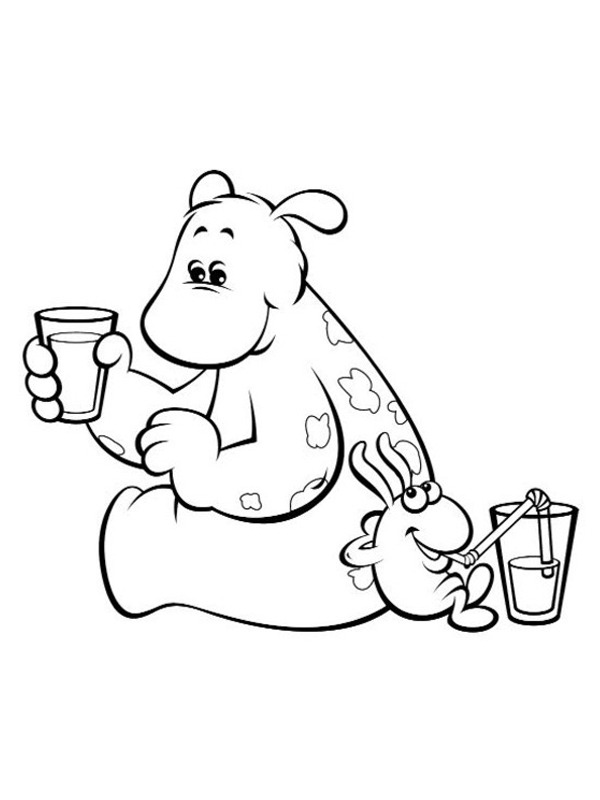 Big and Small drink Coloring page Big and Small drink Coloring page