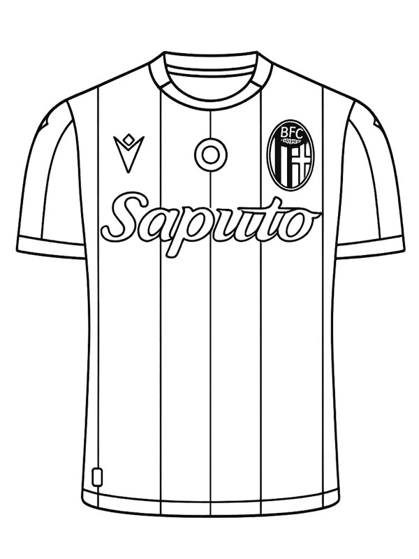 Bologna soccer jersey Coloring page Bologna soccer jersey Coloring page