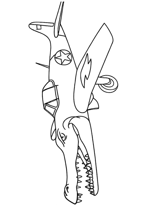 Bombardiro Crocodilo Coloring page Bombardiro Crocodilo Coloring page