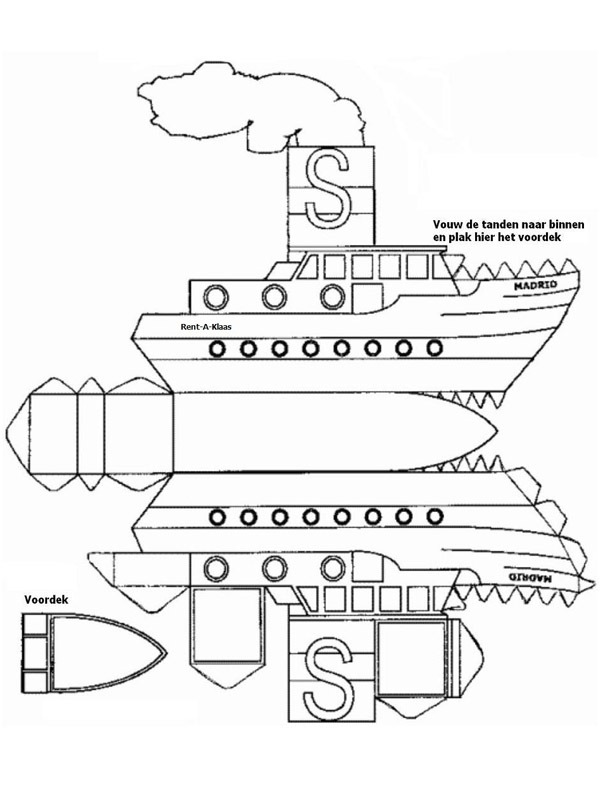 folding boat Coloring page