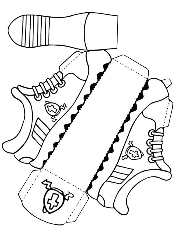 Construction sheet shoe Saint Nicholas Coloring page