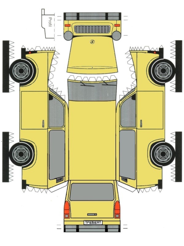 building sheet trabant 601 Coloring page