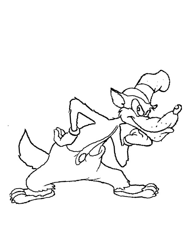 Big Bad Wolf Coloring page