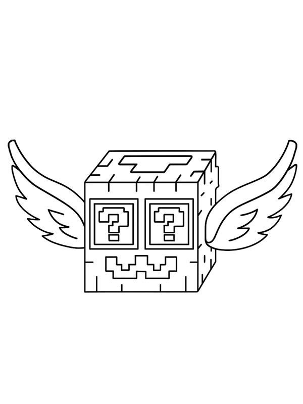 Brainrot God Lucky Block Coloring page Brainrot God Lucky Block Coloring page