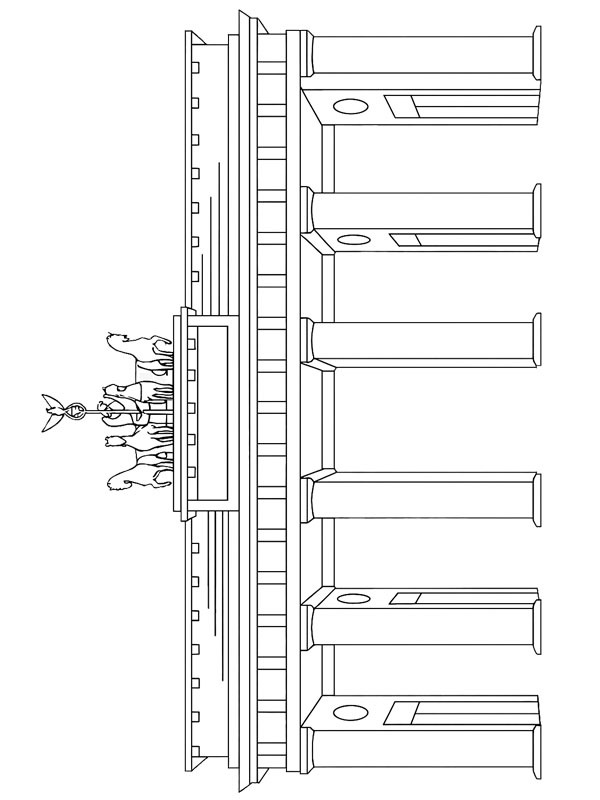 Brandenburg Gate (Berlin) Coloring page Brandenburg Gate (Berlin) Coloring page