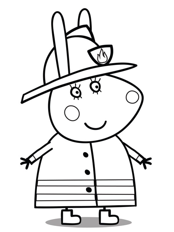Firetruck Rebecca Rabbit Coloring page Firetruck Rebecca Rabbit Coloring page