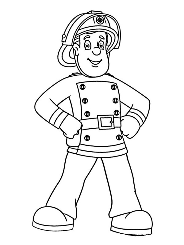 Sam the firefighter Coloring page Sam the firefighter Coloring page